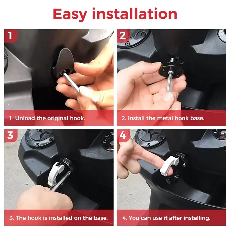 Universal Motorbike Luggage Hook Helmet Holder Cargo Mount Motorcycle Aluminum Alloy  Front Claw Hanger For Motorbike Accessorie thumbnail 5