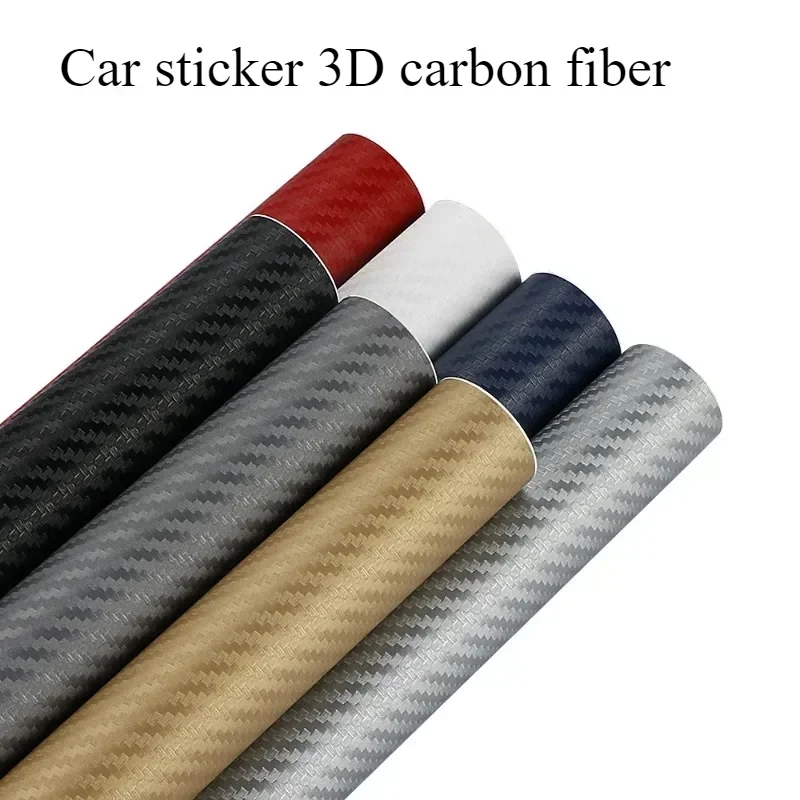 3D Red Carbon Fiber Vinyl Car Wrap Sheet Roll Film Car Stickers Decal Motorcycle Auto Styling Accessories Automobiles thumbnail 5