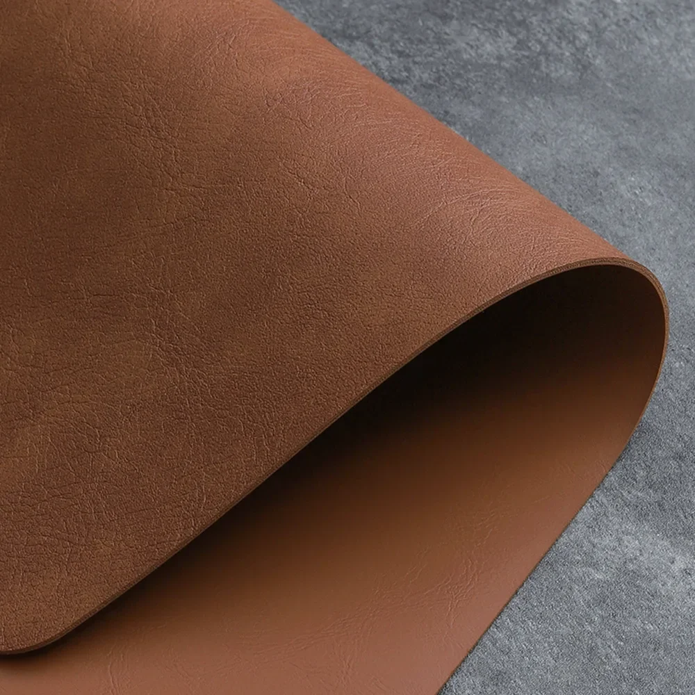 Square Double-Layer Cowhide PU Leather Placemat Texture Waterproof Heat-Resistant Table Mats Home Hotel Dining thumbnail 4