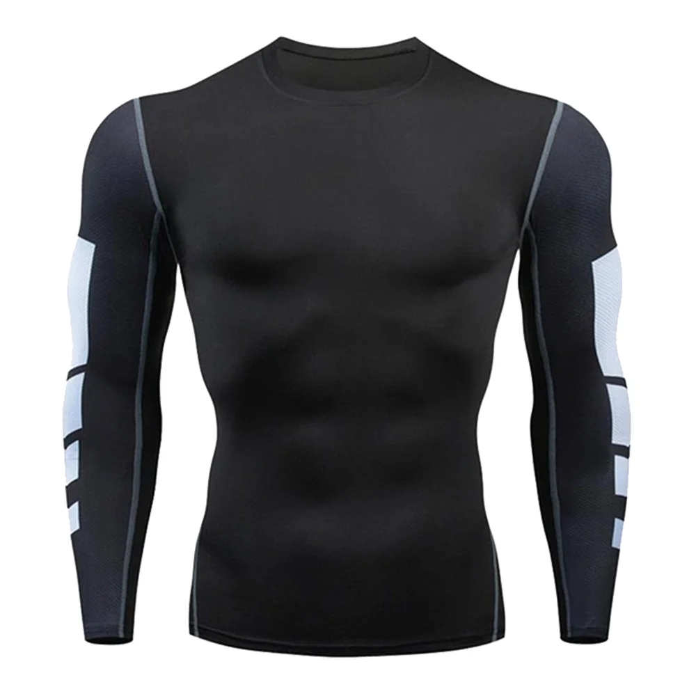 Compression Shirt Quick Dry Motorcycle Tight T-Shirt Men Gym Fitness T Mens Long Sleeve Summer Boxing Jersey Rashguard thumbnail 5