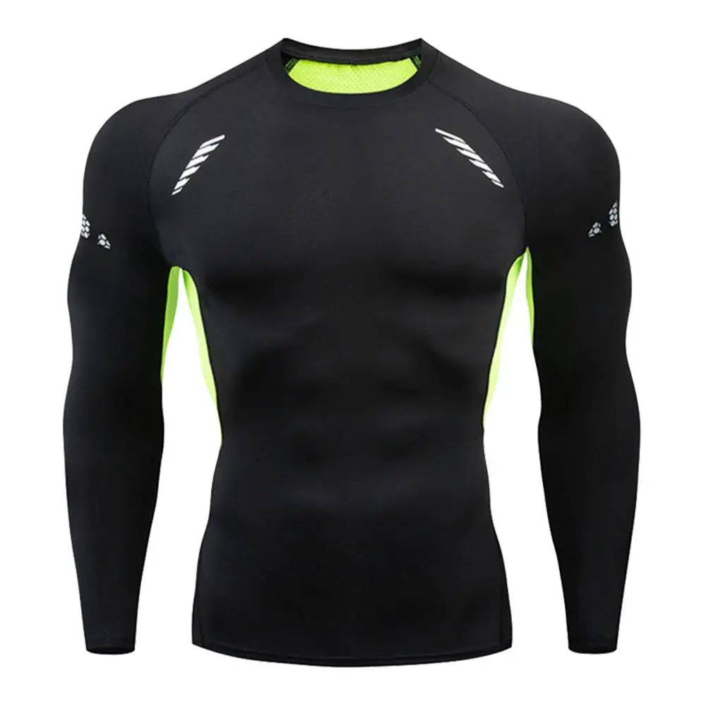 Compression Shirt Quick Dry Motorcycle Tight T-Shirt Men Gym Fitness T Mens Long Sleeve Summer Boxing Jersey Rashguard thumbnail 3