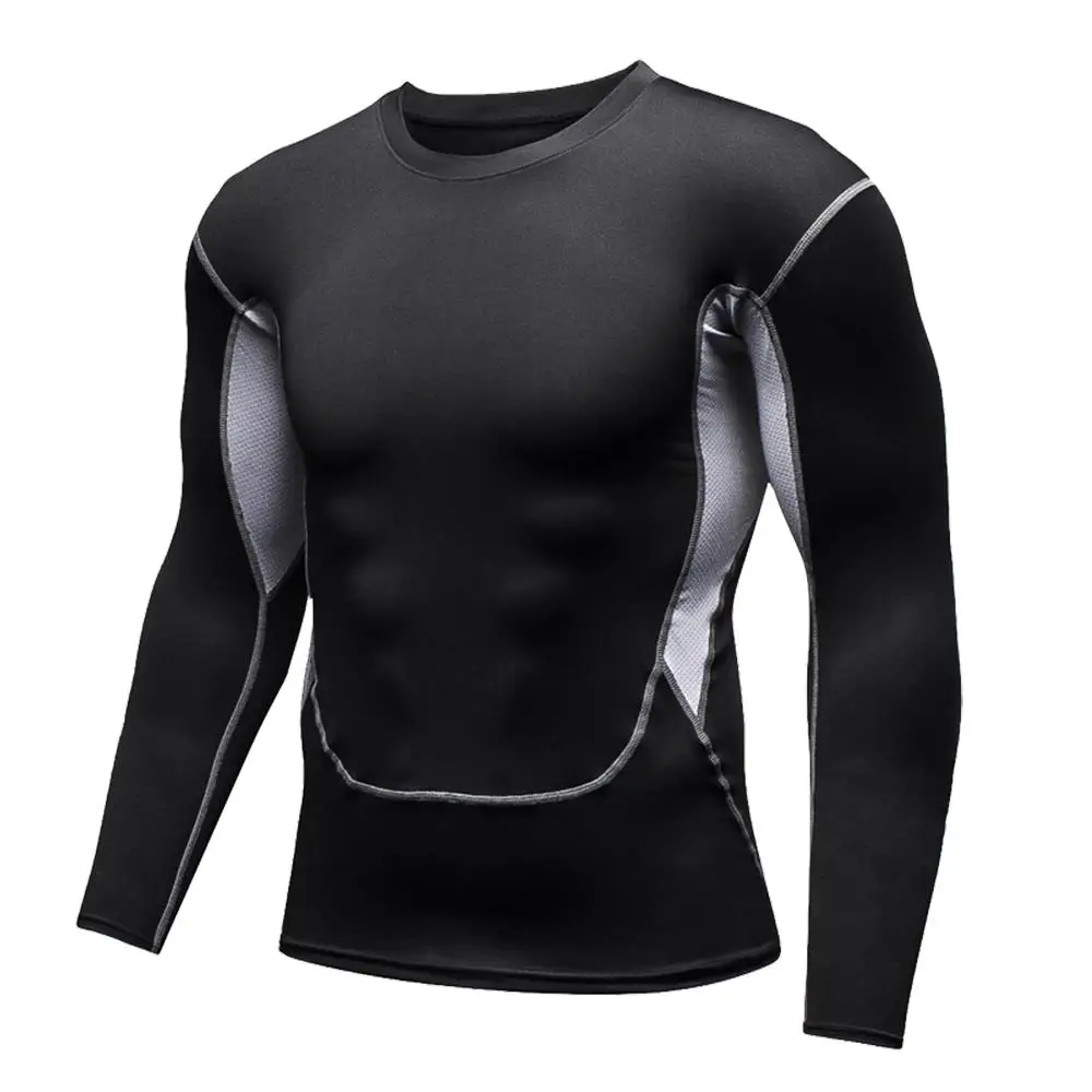 Compression Shirt Quick Dry Motorcycle Tight T-Shirt Men Gym Fitness T Mens Long Sleeve Summer Boxing Jersey Rashguard thumbnail 4