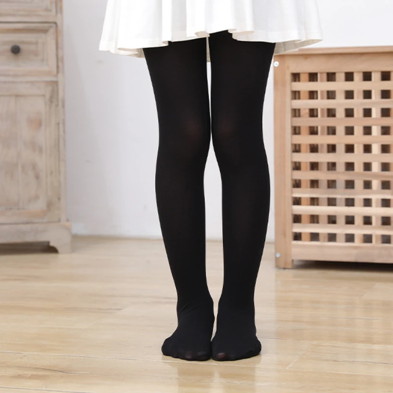 Autumn Candy Color Princess Girls Pantyhose School Student Kids Ballet Dance Tights for Infant Baby Child Velvet White Stockings thumbnail 4