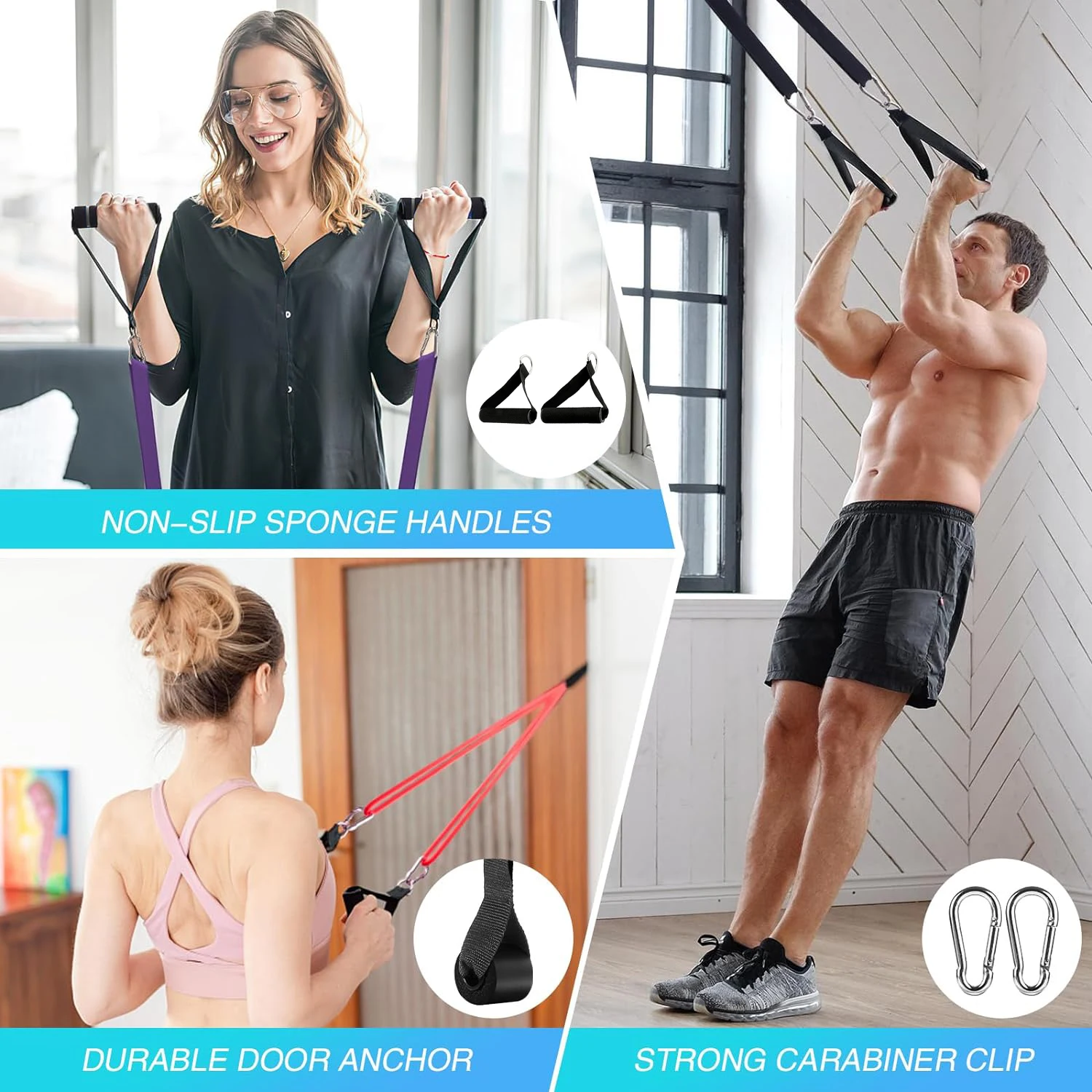 WOSWEIR-Elastic Training Gum Resistance Bands Gym Home Fitness Expander Yoga Pull Up Assist Rubber Crossfit Workout Equipment thumbnail 6