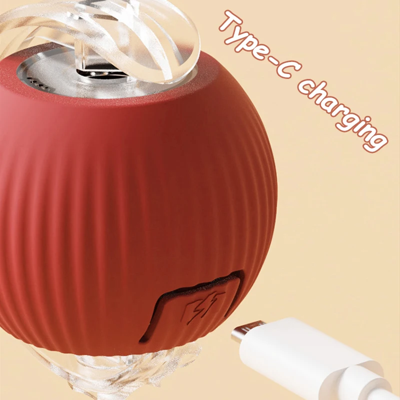 Cat Interactive Ball Toys Automatic Rolling Ball Faux Tail Rechargeable Smart Pet Electric Toy Dog Cat Training Imitate Mouse thumbnail 5