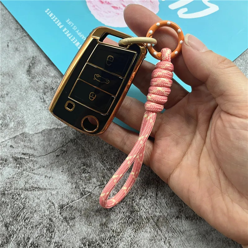 Key Chain Accessories Small Fresh Keychain Candy Color Keyring Lanyard Anti-lost Car Keychain Short Key Holder Bag Decoration thumbnail 2