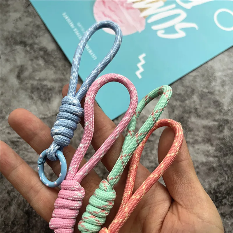 Key Chain Accessories Small Fresh Keychain Candy Color Keyring Lanyard Anti-lost Car Keychain Short Key Holder Bag Decoration thumbnail 6