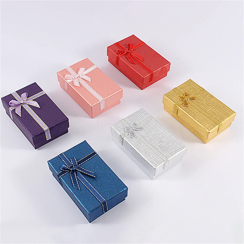 Bowknot Jewelry Box For Wedding Engagement Ring Earrings Necklace Bracelet Storage Boxes Shape Gift Packing Case thumbnail 5