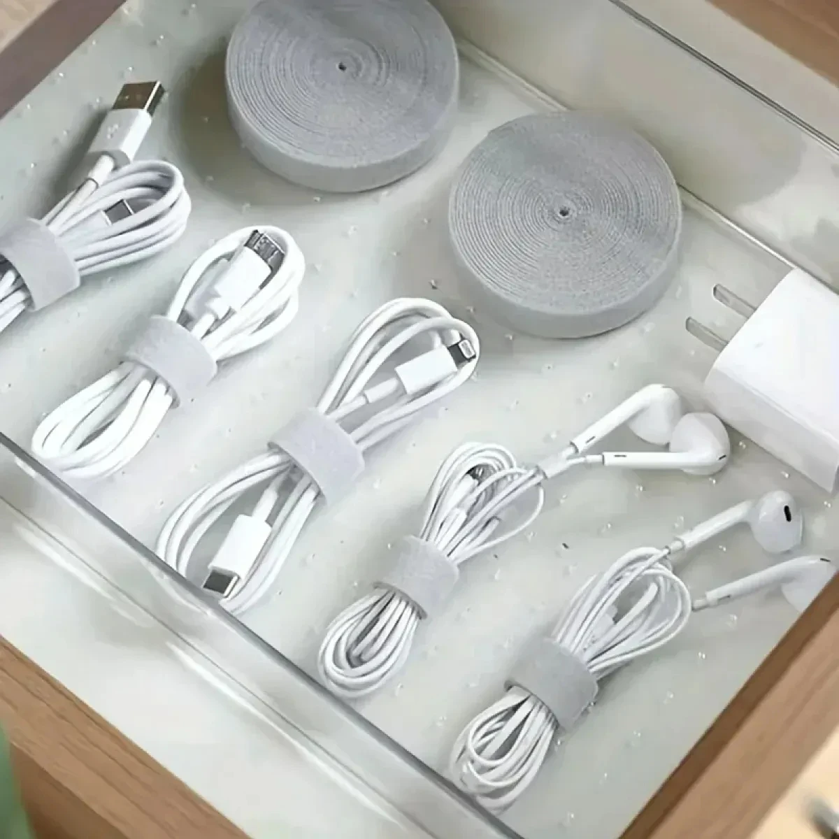 3M Hook and Loop Fastener Cable Organizer Cable Ties Wire Winder Keeper USB Cables Management Protector Earphone Mouse Cord Ties thumbnail 6