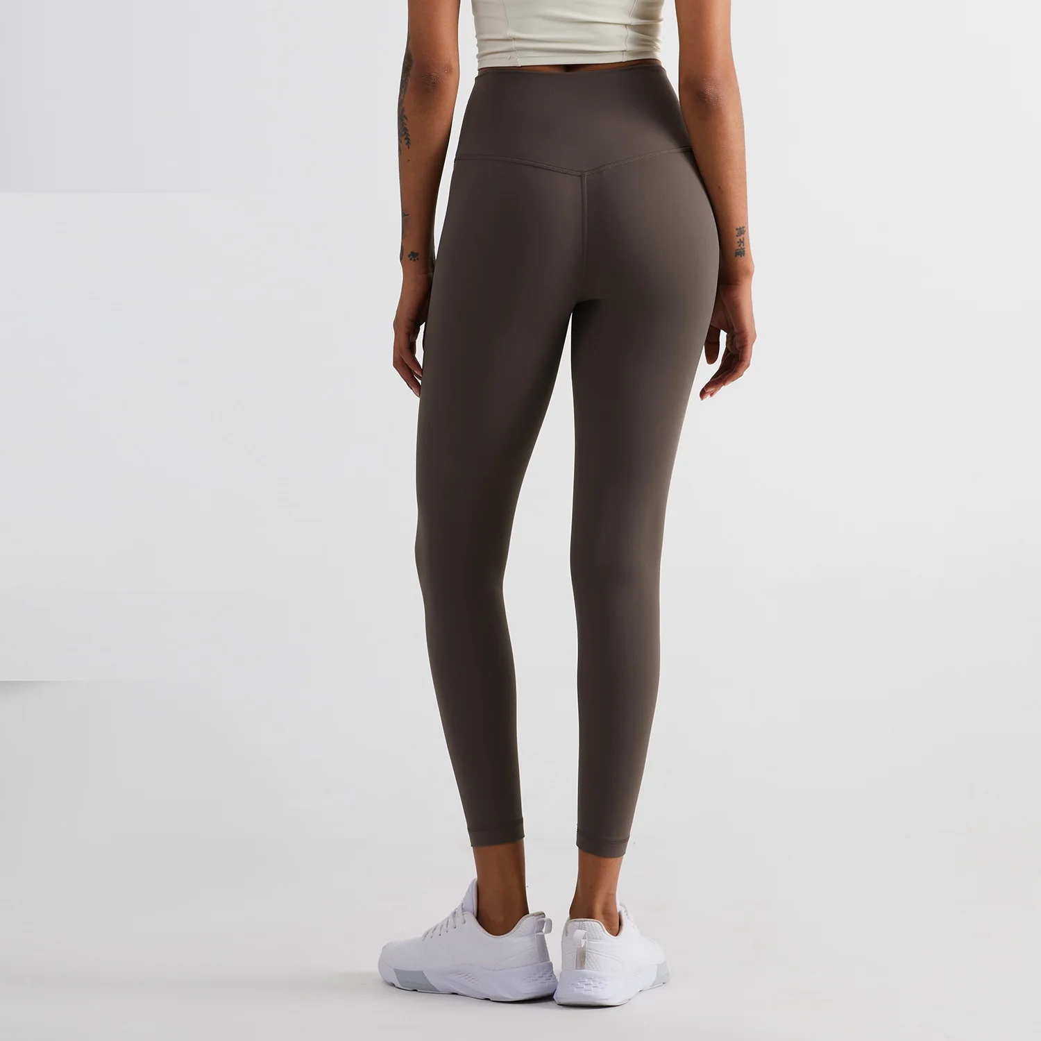 Solid Color Back Waist Pocket High Waist Yoga Legging Women Sport Cropped Pants Butter Athletic Gym Comprehensive Training Jog thumbnail 4