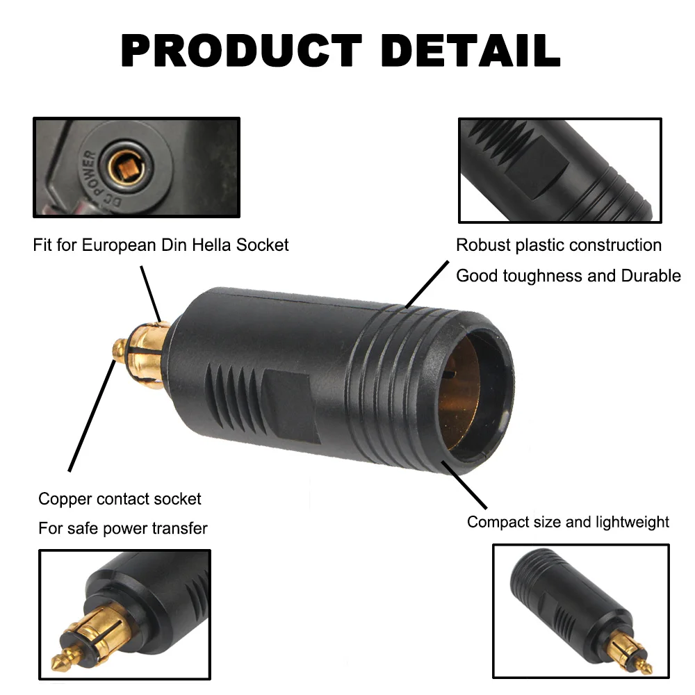 Cigarette Lighter Adapter For BMW R1250GS F850GS For TIGER DC 12V-24V EU Plug Charger DIN Socket Outlet Convert to Car Adapter thumbnail 4