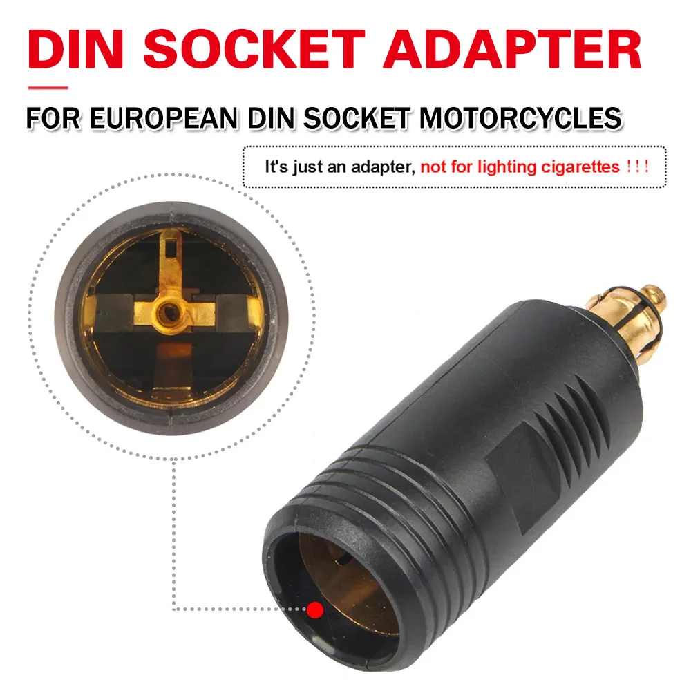 Cigarette Lighter Adapter For BMW R1250GS F850GS For TIGER DC 12V-24V EU Plug Charger DIN Socket Outlet Convert to Car Adapter thumbnail 5
