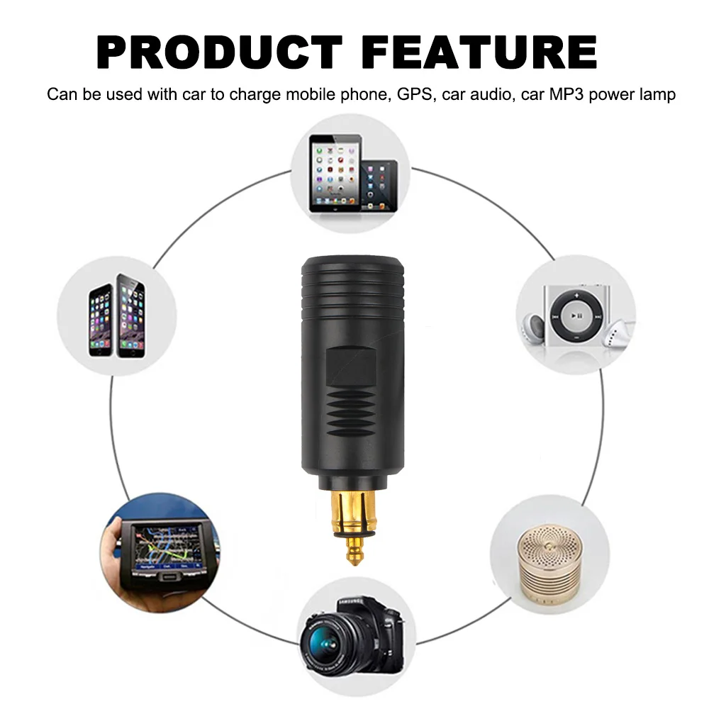 Cigarette Lighter Adapter For BMW R1250GS F850GS For TIGER DC 12V-24V EU Plug Charger DIN Socket Outlet Convert to Car Adapter thumbnail 3