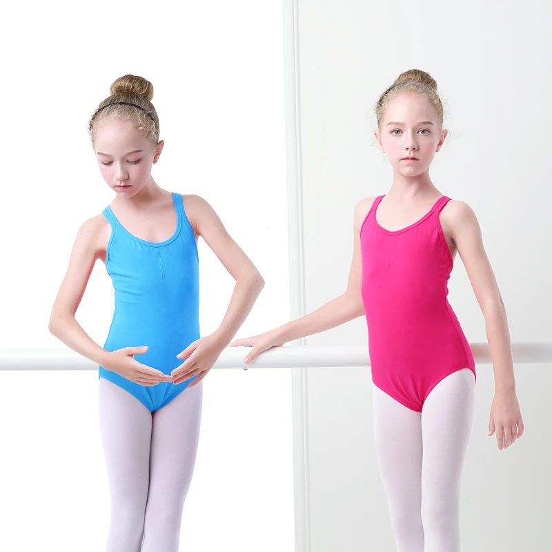 Girls Ballet Leotard Kids Camisole Leotards Cotton Gymnastic Bodysuit Toddler Dance Bodysuiit Pink Ballerina Outfits Dancewear thumbnail 3