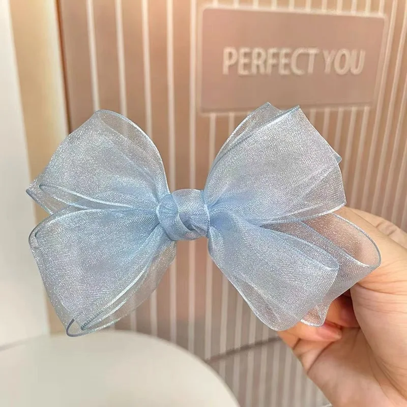 1pc Mesh Gauze Bow Hairpins Baby Headwear Back Head Hair Clip Fairy Princess Girl Bowknot Top Clips Sweet Kids Barrettes Headdre thumbnail 5