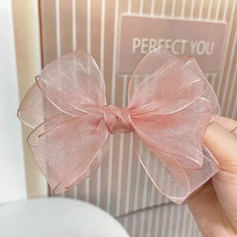 1pc Mesh Gauze Bow Hairpins Baby Headwear Back Head Hair Clip Fairy Princess Girl Bowknot Top Clips Sweet Kids Barrettes Headdre thumbnail 6