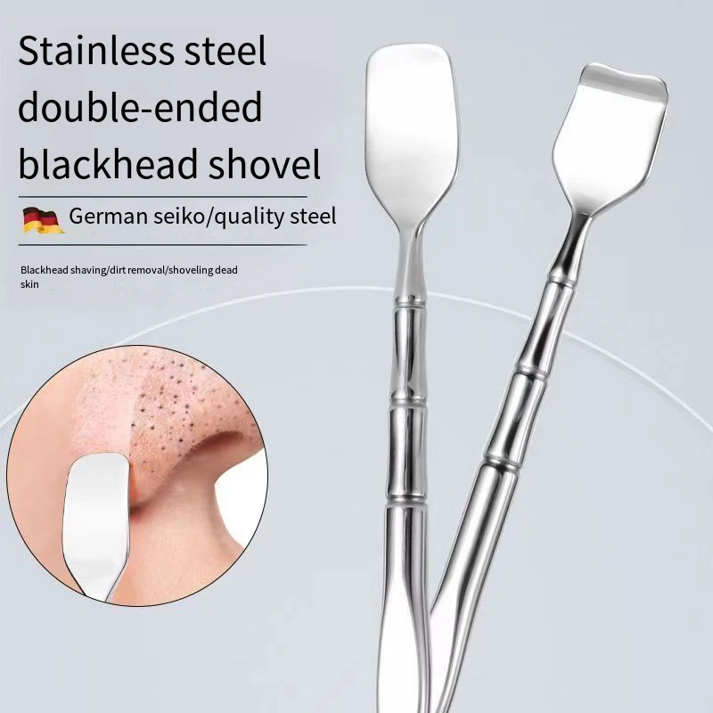 Stainless Steel Blackhead Scraper And Beauty Tool For Facial Pore Cleaning Massage And Beauty Shovel Manufacturer Wholesale Blac thumbnail 4