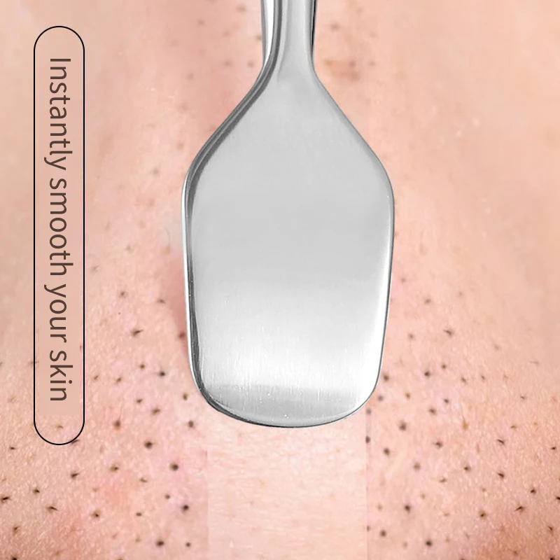 Stainless Steel Blackhead Scraper And Beauty Tool For Facial Pore Cleaning Massage And Beauty Shovel Manufacturer Wholesale Blac thumbnail 6