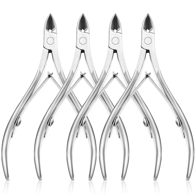 Professional Cuticle Cutter Nail Nippers Scissors Manicure Pusher Pedicure Tong Dead Skin Remover Nail Cuticle Regrowth Tool thumbnail 2