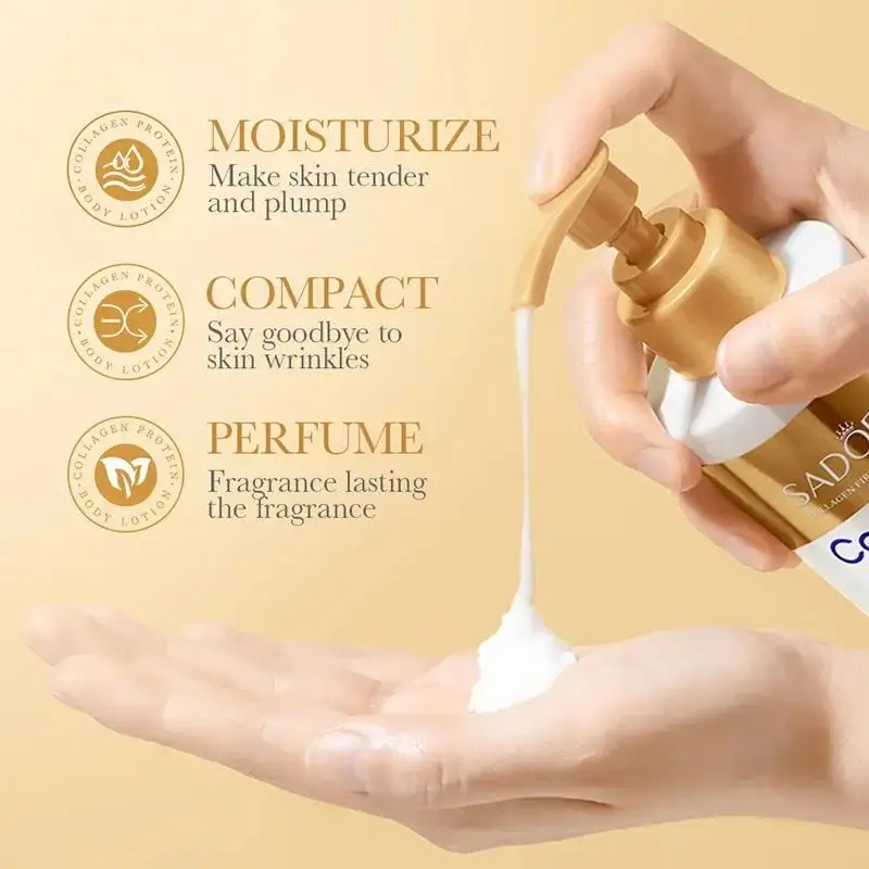 Collagen Milk Bleaching Face Body Cream Whitening Skin Moisturizing Lotion Lightening Care thumbnail 5