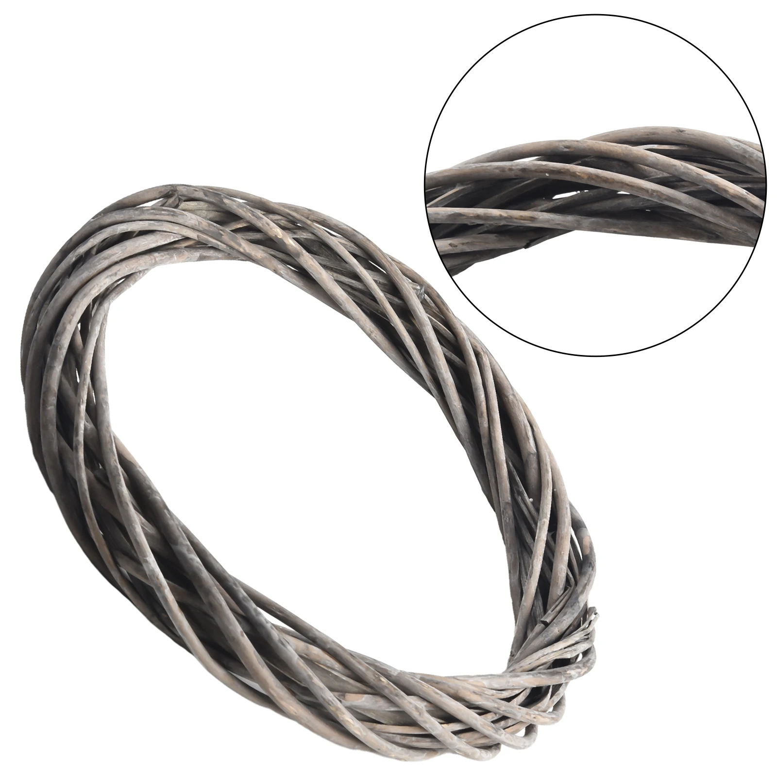 20cm/25cm/30cm Christmas Rattan Ring Wreath Wicker Vine Garland Hanging Wedding Grey Wreath Kindergarten Photography Decoration thumbnail 5