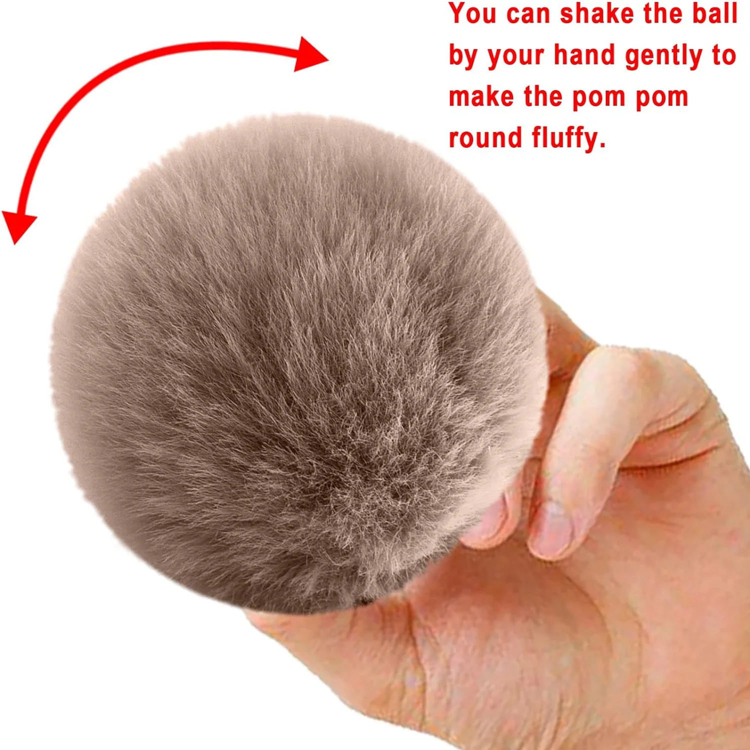 10Pcs 7cm Faux Rex Rabbit Fur Pompom Balls Artificial Fluffy Soft Pompons DIY Pom Poms Handmade Clothing Sewing Crafts Supplies thumbnail 4