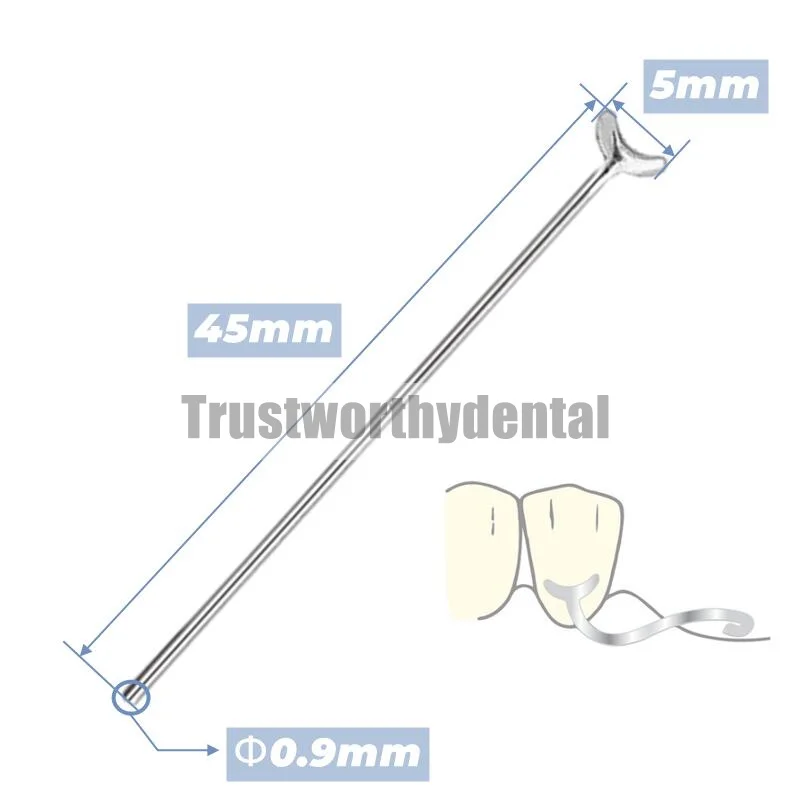 0.9mm Dental J Clasp Ball Retainer Roach Orthodontic Oblique Bar Y-Type Denture ScheuTeeth Position Hold thumbnail 3