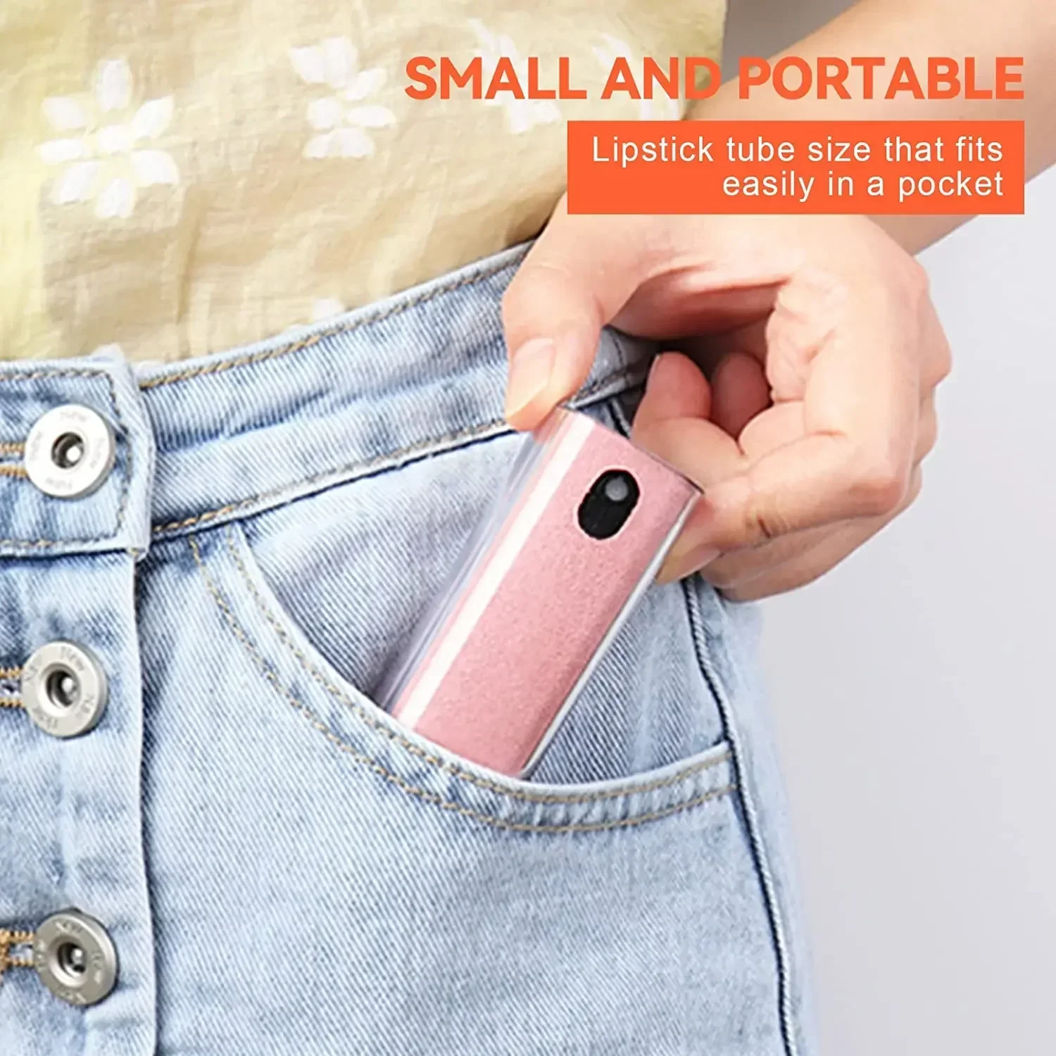 2 in 1 Mini Screen Cleaner Spray Bottle Portable Reusable Mobile Phone Tablet PC Laptop Screen Dust Remover Microfiber Cleaners thumbnail 4