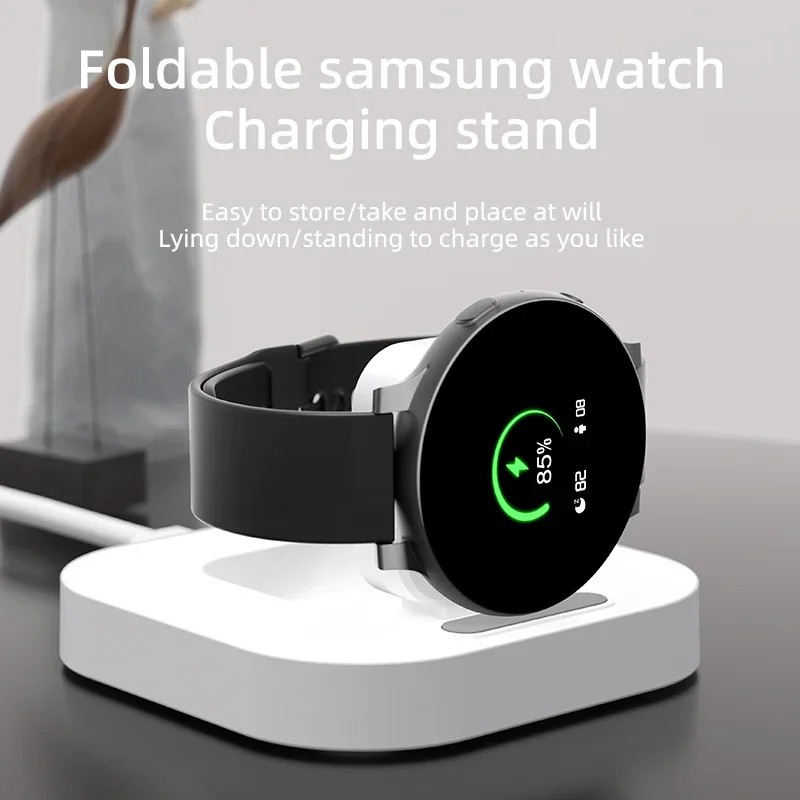 Watch Wireless Charger Stand For Samsung Galaxy Watch 6 5 4 3 Pro 45/40/44mm Active 2 Classic Type C Fast Charging Dock Station thumbnail 5
