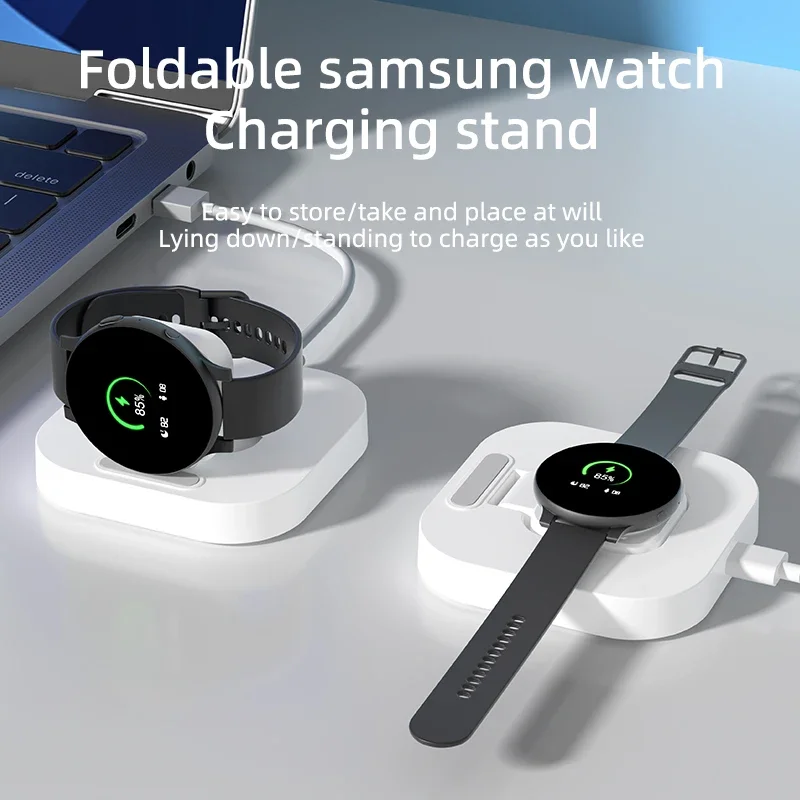 Watch Wireless Charger Stand For Samsung Galaxy Watch 6 5 4 3 Pro 45/40/44mm Active 2 Classic Type C Fast Charging Dock Station thumbnail 2