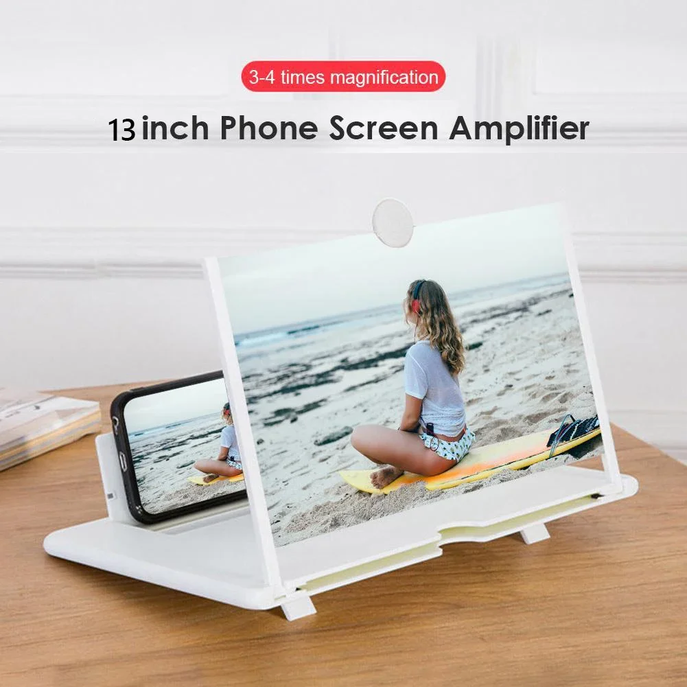 14 inch 3D Screen Amplifier Mobile Phone Screen Video Magnifier HD Expander Projector Smartphone Display Magnifying Bracket thumbnail 2