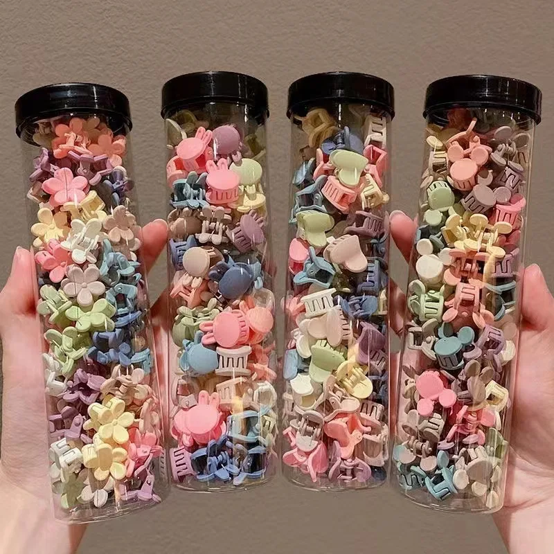 50PCS/Box Cute Cartoon Princess Girl Hairpins Colorful Flower Mini Hair Claws Kids Headwear Hair Accessory for Girl thumbnail 6