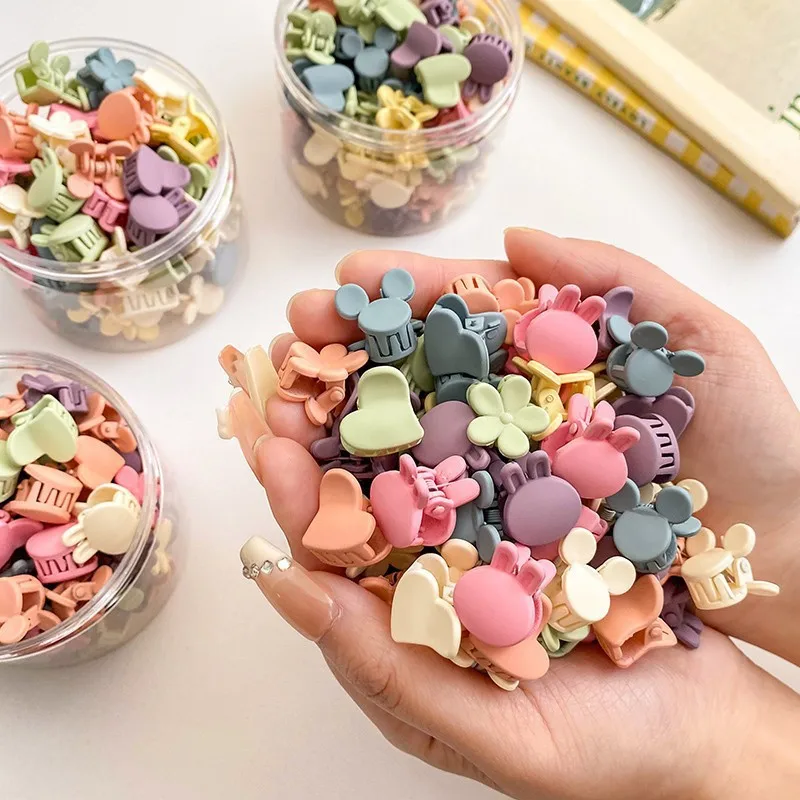 50PCS/Box Cute Cartoon Princess Girl Hairpins Colorful Flower Mini Hair Claws Kids Headwear Hair Accessory for Girl thumbnail 3