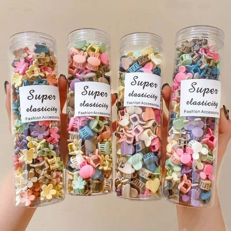 50PCS/Box Cute Cartoon Princess Girl Hairpins Colorful Flower Mini Hair Claws Kids Headwear Hair Accessory for Girl thumbnail 2