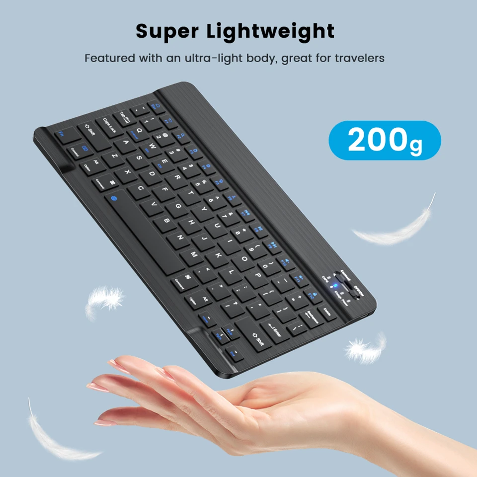 Wireless Keyboard Spanish French Azerty Russian Korean With N Mini Bluetooth For iPad Mac Tablet PC Phone Cell Laptop And Mouse thumbnail 4