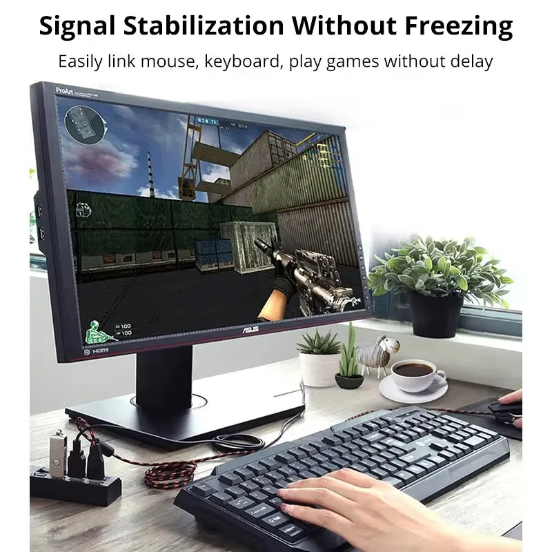 Switch Extension Hub 7-port USB2.0 Hub Computer USB Extension Hub One Drag Seven USB2.0 Splitter PC Laptop Desktop thumbnail 3