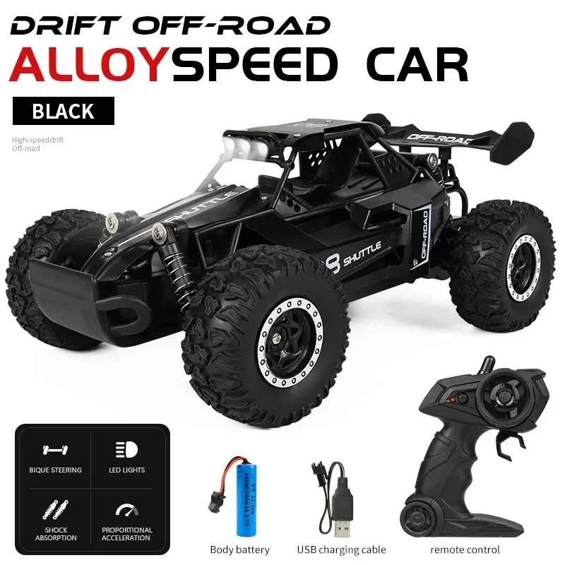 New RC Car 1:16 2WD with LED Light 2.4G 20KM/H High Speed Off-Road Climbing Remote Control Car Toy Gifts for Boys Girls Kids thumbnail 6