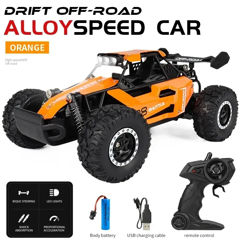 New RC Car 1:16 2WD with LED Light 2.4G 20KM/H High Speed Off-Road Climbing Remote Control Car Toy Gifts for Boys Girls Kids thumbnail 5