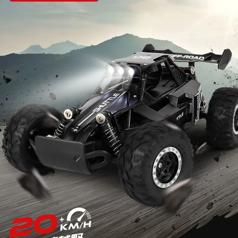 New RC Car 1:16 2WD with LED Light 2.4G 20KM/H High Speed Off-Road Climbing Remote Control Car Toy Gifts for Boys Girls Kids thumbnail 3