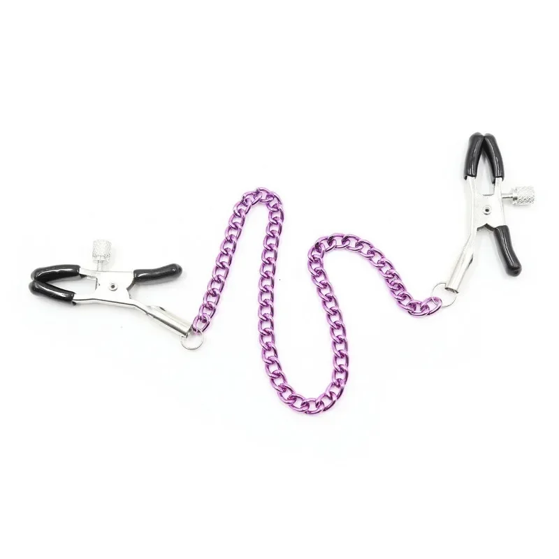 Metal Chain Nipple Milk Clips Breast Massage Clamps Adult Flirting Teasing Erotic Gadgets Bdsm Slave Sex Toys For Couples thumbnail 4