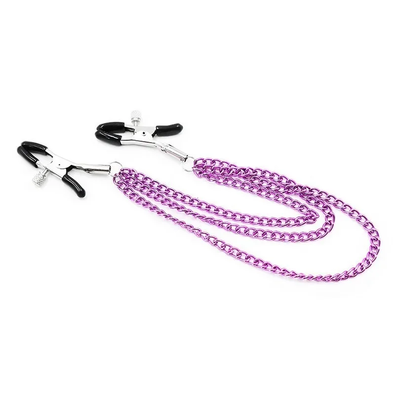 Metal Chain Nipple Milk Clips Breast Massage Clamps Adult Flirting Teasing Erotic Gadgets Bdsm Slave Sex Toys For Couples thumbnail 5