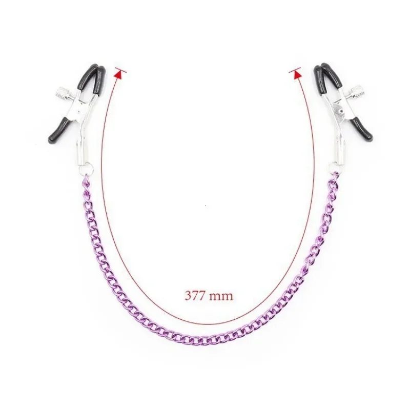 Metal Chain Nipple Milk Clips Breast Massage Clamps Adult Flirting Teasing Erotic Gadgets Bdsm Slave Sex Toys For Couples thumbnail 2