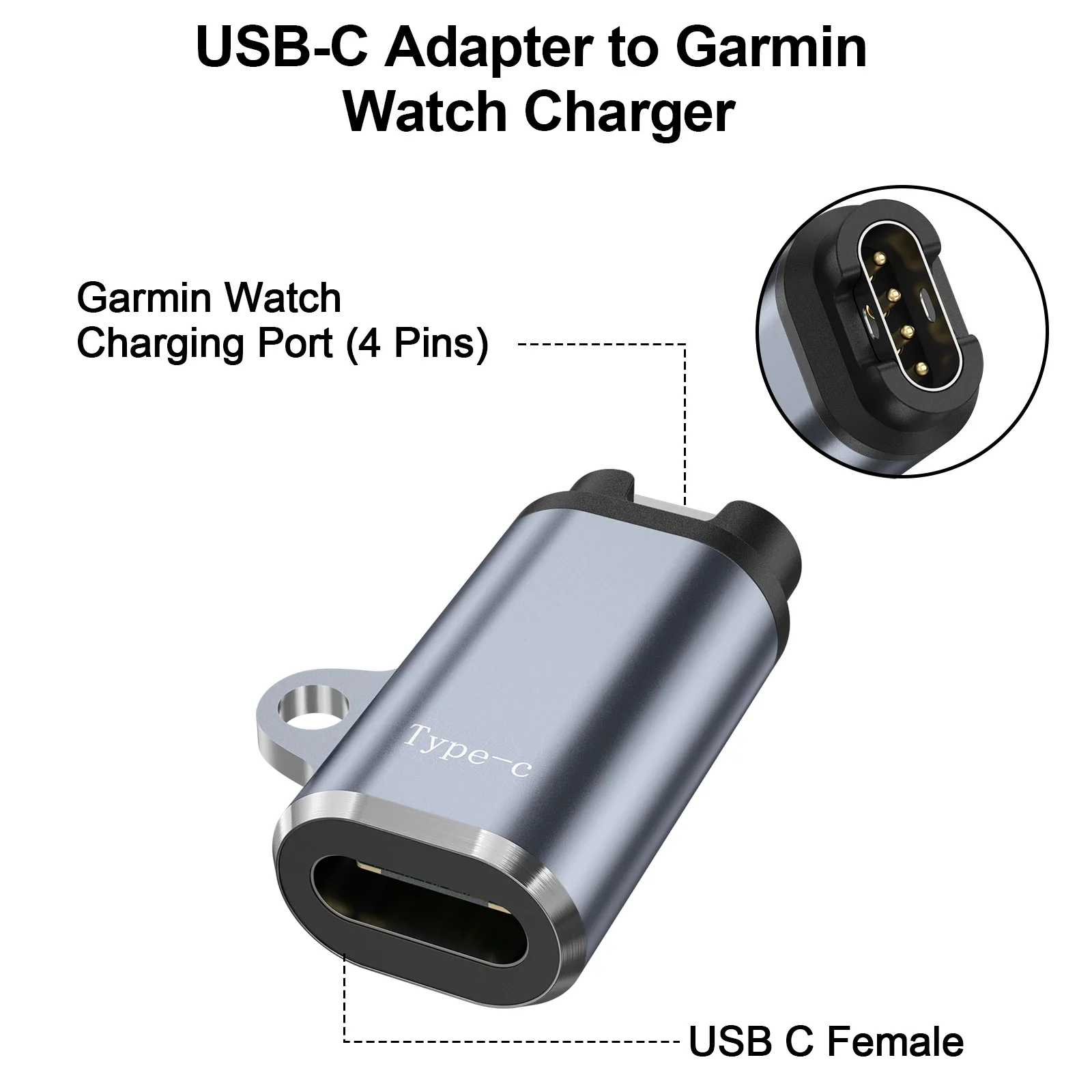 Charger Adapter Type C For Garmin Fenix 7 6 6X 5S 5X Plus/Instinct 2/Venu 2/Vivoactive 4 3/Forerunner 965 955 945 935 Converter thumbnail 5