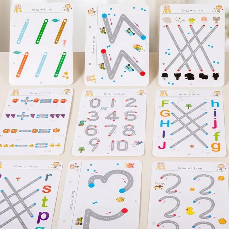 Magical Tracing Workbook Montessori Pen Control Training Books Reusable Magic Practice Copybook Children Drawing Education Toys thumbnail 4