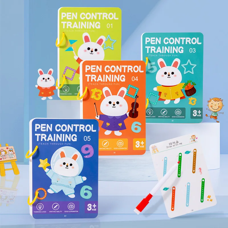 Magical Tracing Workbook Montessori Pen Control Training Books Reusable Magic Practice Copybook Children Drawing Education Toys thumbnail 2