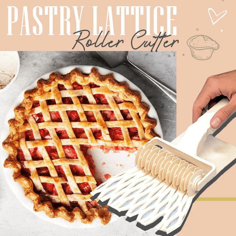 3 Size Selection High Quality Pie Pizza Cutter Pastry Bakeware Embossing Dough Roller Lattice Cake Tools Plastic Baking Tool thumbnail 2
