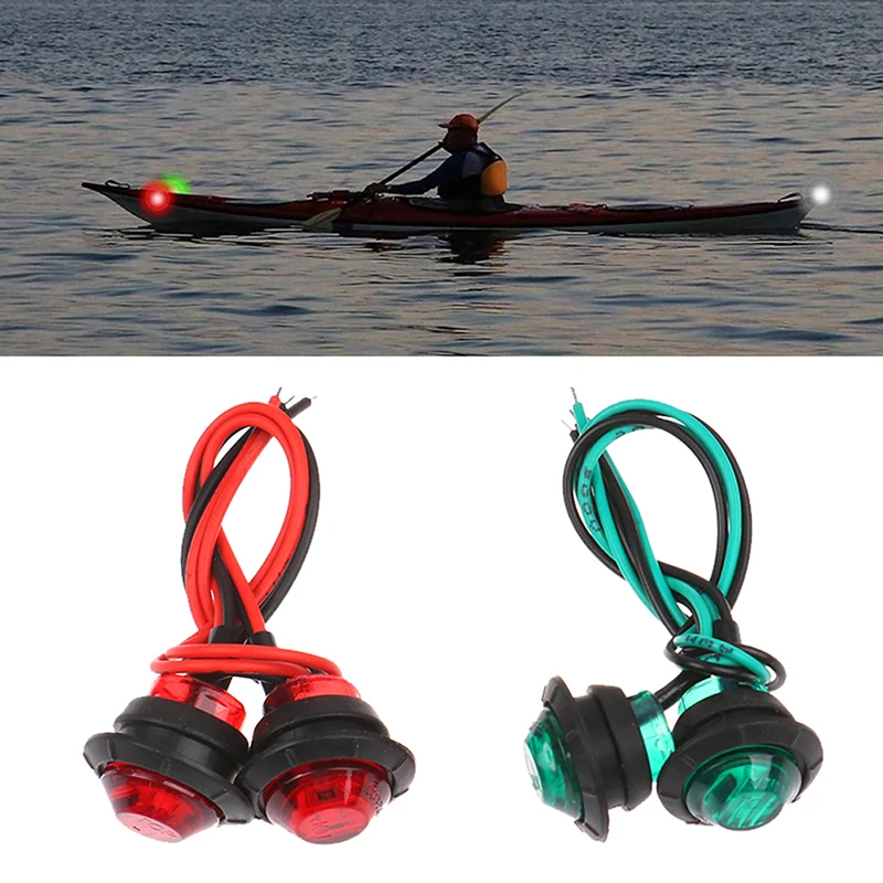 10Pcs 12V Marine Boat Transom LED Stern Light Round White LED Tail Lamp Waterproof IP67 Yacht Side Marker Courtesy Lights Blue thumbnail 5
