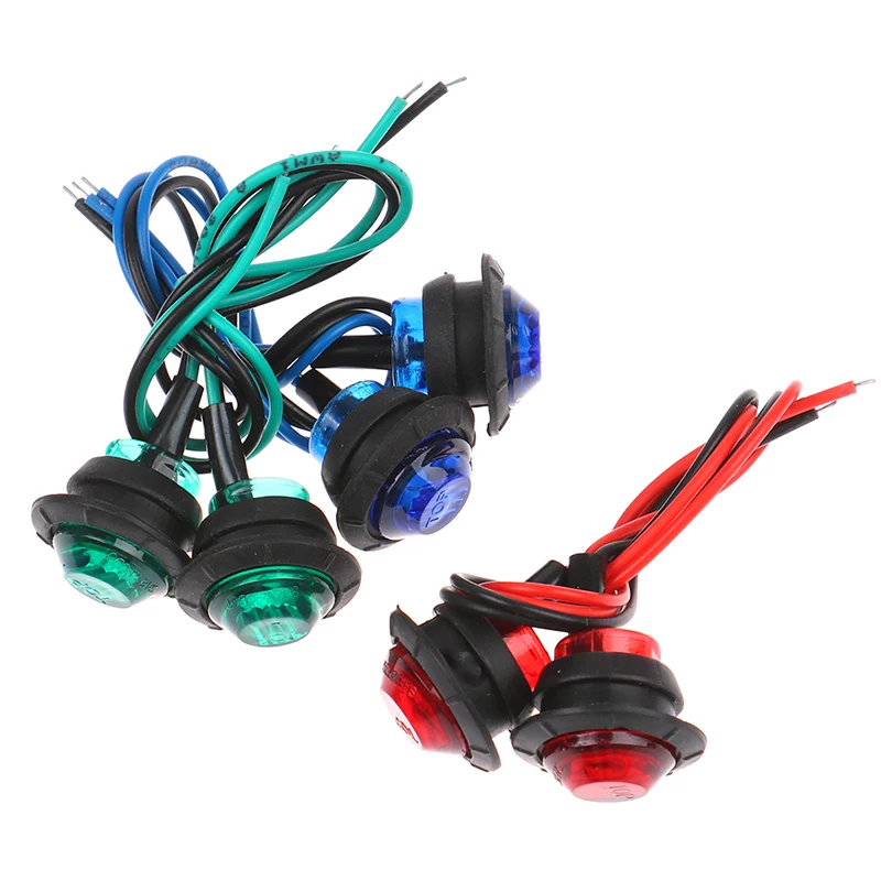 10Pcs 12V Marine Boat Transom LED Stern Light Round White LED Tail Lamp Waterproof IP67 Yacht Side Marker Courtesy Lights Blue thumbnail 4