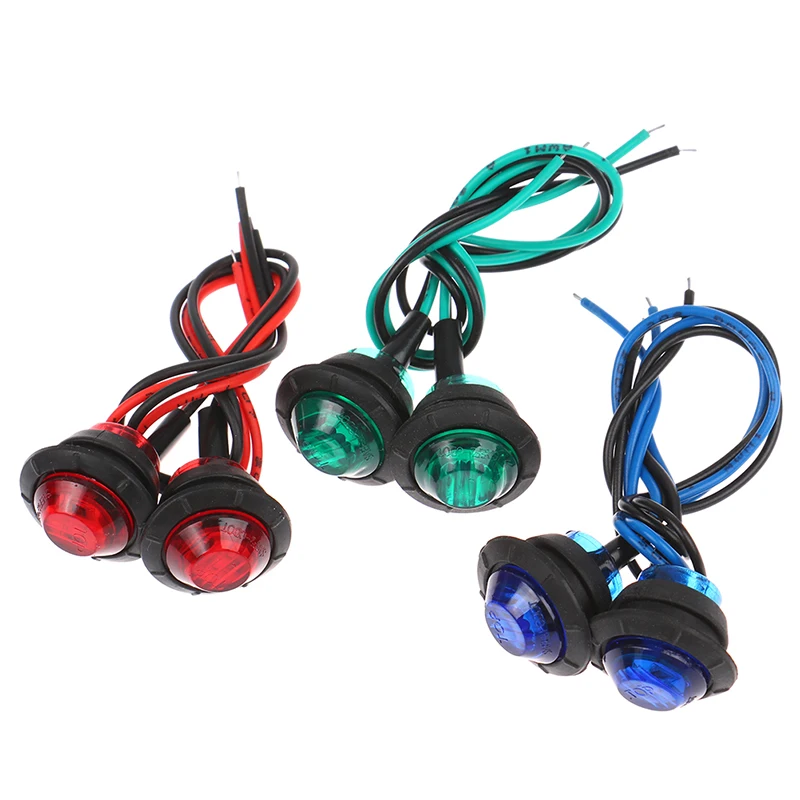 10Pcs 12V Marine Boat Transom LED Stern Light Round White LED Tail Lamp Waterproof IP67 Yacht Side Marker Courtesy Lights Blue thumbnail 6