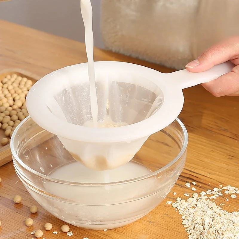 100/200/400 Mesh Washable Nylon Ultra Fine Filter Mesh Strainer Spoon Sieve Soy Milk Juice Coffee Tea Filter Kitchen Colander thumbnail 2